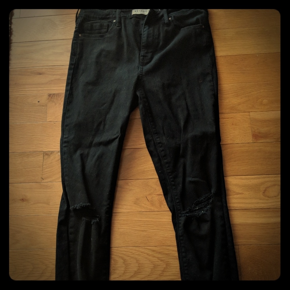 Black ripped jeans